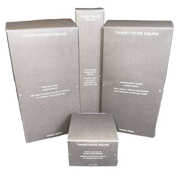 Twenty Nine Palms Bundle Body Wash - Hand Wash - Facial Moisturizer - Hand Cream